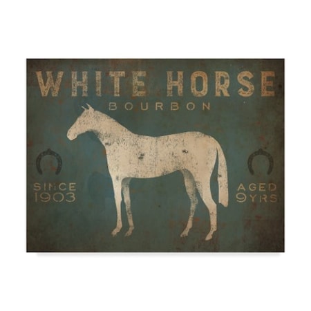Trademark Fine Art Ryan Fowler 'White Horse No Kentucky' Canvas Art, 35x47 WAP06302-C3547GG